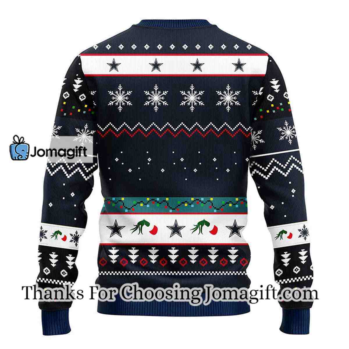 Dallas Cowboys 12 Grinch Xmas Day Christmas Ugly Sweater 3