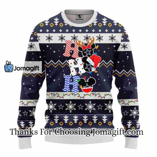 Dallas Cowboys HoHoHo Mickey Christmas Ugly Sweater