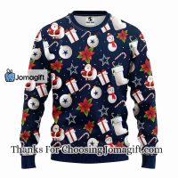 Dallas Cowboys Santa Claus Snowman Christmas Ugly Sweater