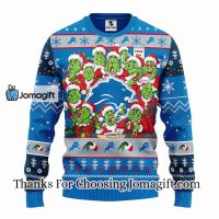 Detroit Lions 12 Grinch Xmas Day Christmas Ugly Sweater