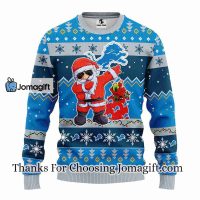 Detroit Lions Dabbing Santa Claus Christmas Ugly Sweater 3