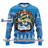Detroit Lions Snoopy Dog Christmas Ugly Sweater