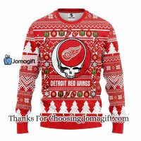 Detroit Red Wings Grateful Dead Ugly Christmas Fleece Sweater