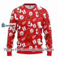 Detroit Red Wings Santa Claus Snowman Christmas Ugly Sweater