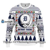 Detroit Tigers Grateful Dead Ugly Christmas Fleece Sweater