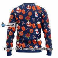 Detroit Tigers Santa Claus Snowman Christmas Ugly Sweater 2 1