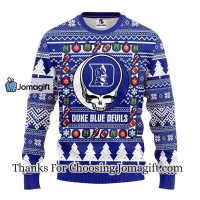 Duke Blue Devils Grateful Dead Ugly Christmas Fleece Sweater