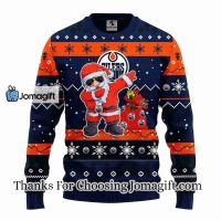 Edmonton Oilers Dabbing Santa Claus Christmas Ugly Sweater