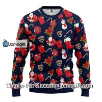 Florida Panthers Santa Claus Snowman Christmas Ugly Sweater