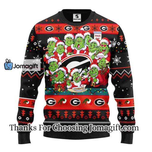 Georgia Bulldogs 12 Grinch Xmas Day Christmas Ugly Sweater