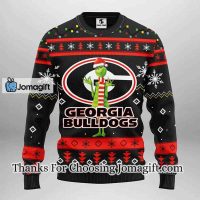 Georgia Bulldogs Funny Grinch Christmas Ugly Sweater 3