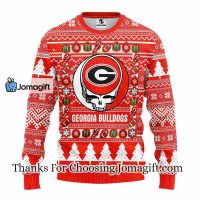 Georgia Bulldogs Grateful Dead Ugly Christmas Fleece Sweater 3