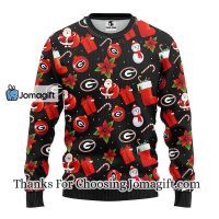 Georgia Bulldogs Santa Claus Snowman Christmas Ugly Sweater