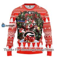 Georgia Bulldogs Tree Ugly Christmas Fleece Sweater