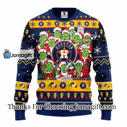 Houston Astros 12 Grinch Xmas Day Christmas Ugly Sweater