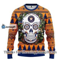 Houston Astros Skull Flower Ugly Christmas Ugly Sweater 3