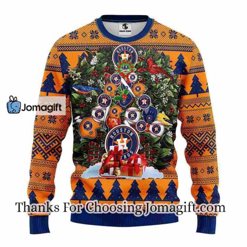 Houston Astros Tree Ugly Christmas Fleece Sweater