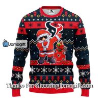 Houston Texans Dabbing Santa Claus Christmas Ugly Sweater 3