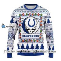Indianapolis Colts Grateful Dead Ugly Christmas Fleece Sweater 3