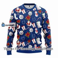 Indianapolis Colts Santa Claus Snowman Christmas Ugly Sweater 3