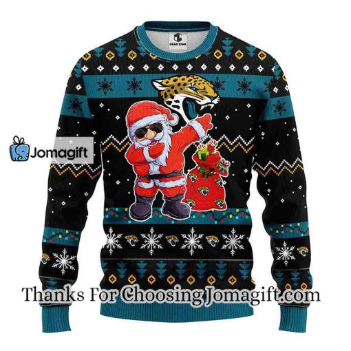Jacksonville Jaguars Dabbing Santa Claus Christmas Ugly Sweater