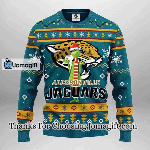 Jacksonville Jaguars Funny Grinch Christmas Ugly Sweater