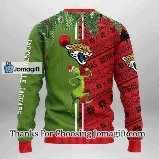 Jacksonville Jaguars Grinch & Scooby-Doo Christmas Ugly Sweater