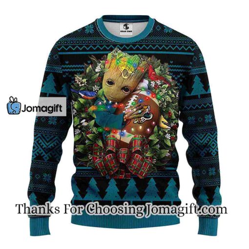 Jacksonville Jaguars Groot Hug Christmas Ugly Sweater