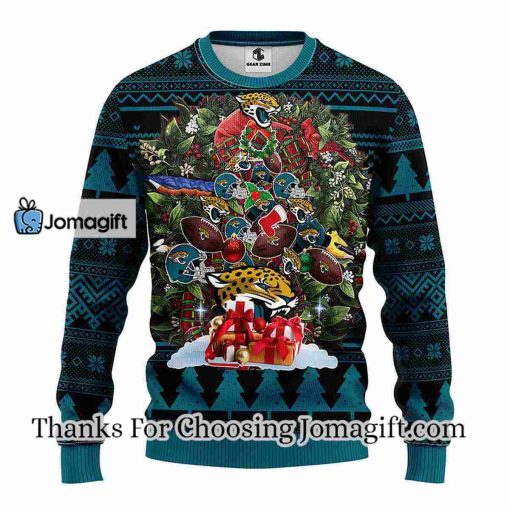 Jacksonville Jaguars Tree Ugly Christmas Fleece Sweater