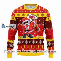 Kansas City Chiefs Dabbing Santa Claus Christmas Ugly Sweater 3