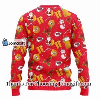 Kansas City Chiefs Santa Claus Snowman Christmas Ugly Sweater 2 1