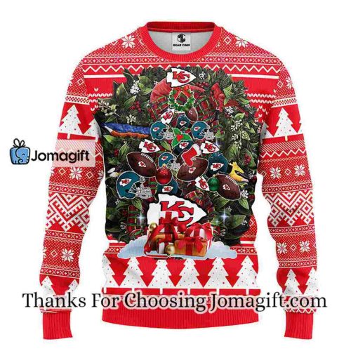 Kansas City Chiefs Tree Ugly Christmas Fleece Sweater
