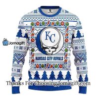 Kansas City Royals Grateful Dead Ugly Christmas Fleece Sweater 3