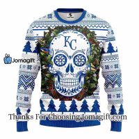 Kansas City Royals Skull Flower Ugly Christmas Ugly Sweater 3