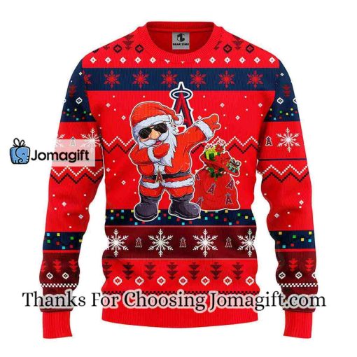 Los Angeles Angels Dabbing Santa Claus Christmas Ugly Sweater