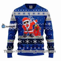 Los Angeles Dodgers Dabbing Santa Claus Christmas Ugly Sweater 3