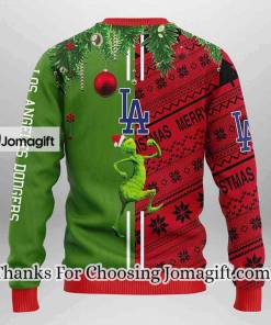 MLB Los Angeles Dodgers Grinch Hug Xmas Gift 2023 Christmas Ugly