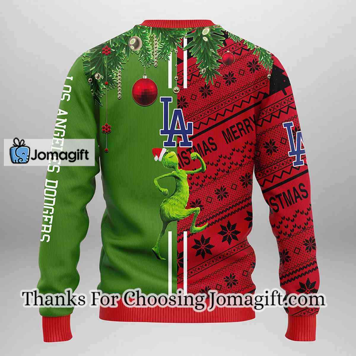 Los Angeles Dodgers Grinch Scooby doo Christmas Ugly Sweater 2 1