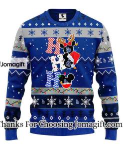 Christmas Gift Los Angeles Dodgers Cute Mickey Mouse Christmas Pattern Ugly  Christmas Sweater