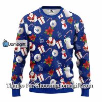 Los Angeles Dodgers Santa Claus Snowman Christmas Ugly Sweater 3