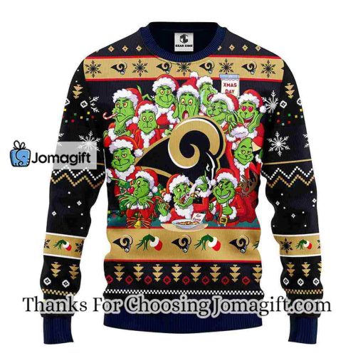 Los Angeles Rams 12 Grinch Xmas Day Christmas Ugly Sweater