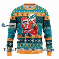 Miami Dolphins Dabbing Santa Claus Christmas Ugly Sweater