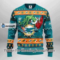 Miami Dolphins Grinch Christmas Ugly Sweater