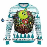 Miami Dolphins Grinch Hug Christmas Ugly Sweater