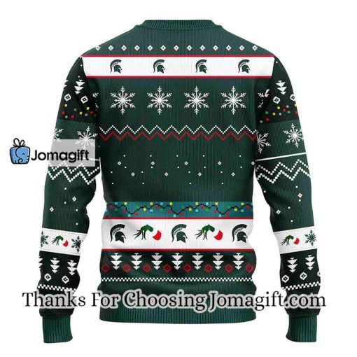 Michigan State Spartans 12 Grinch Xmas Day Christmas Ugly Sweater