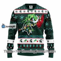 Michigan State Spartans Grinch Christmas Ugly Sweater 3