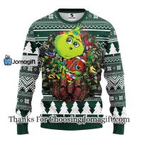 Michigan State Spartans Grinch Hug Christmas Ugly Sweater 3