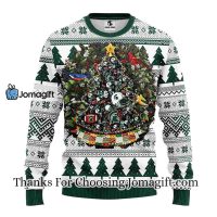 Michigan State Spartans Tree Ball Christmas Ugly Sweater 3