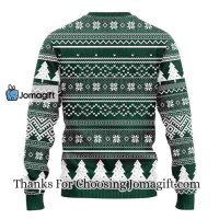 Michigan State Spartans Tree Ugly Christmas Fleece Sweater 2 1