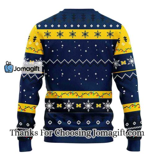 Michigan Wolverines Dabbing Santa Claus Christmas Ugly Sweater